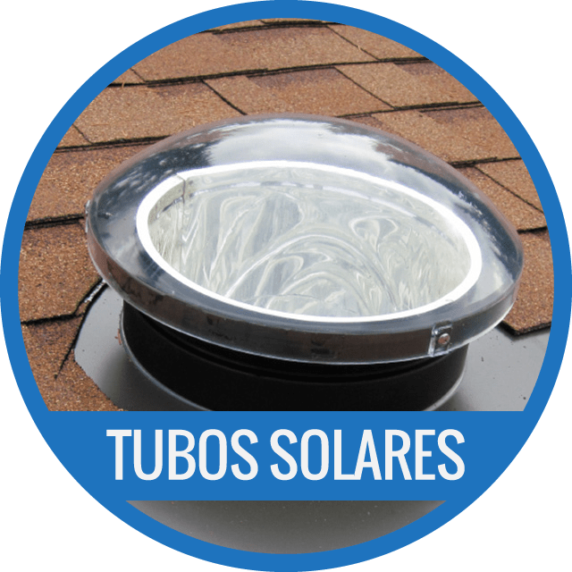 Lucerna Tubo Solar Cubierta Inclinada tipo Solatube