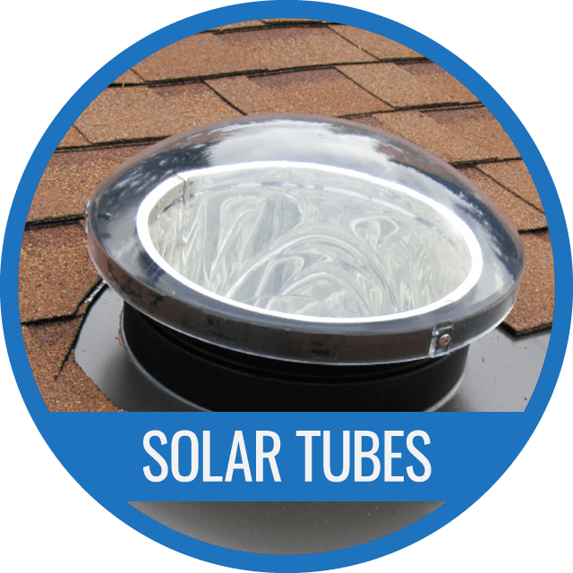 Solar tube for gable roof