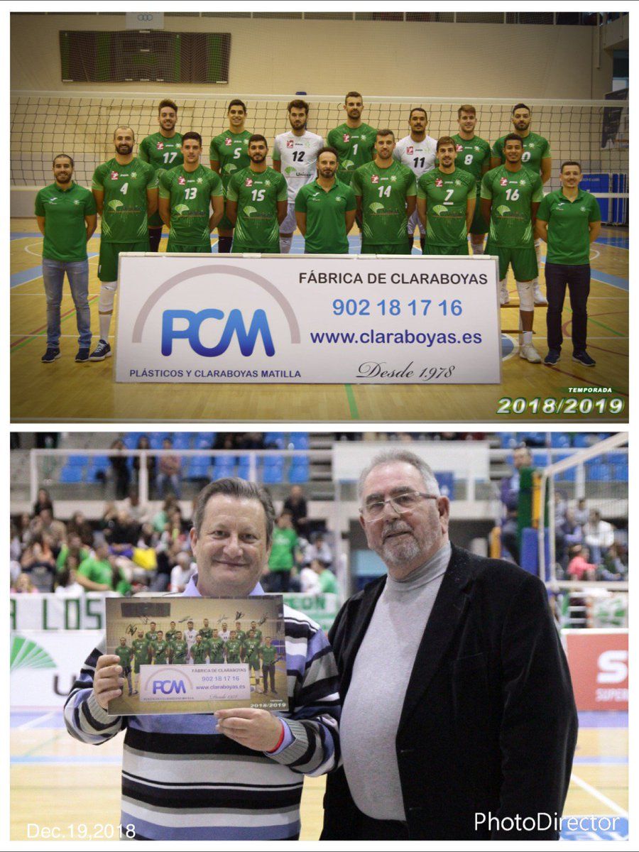 Orgullosos de recibir el premio como Claraboyas Matilla por ser patrocinador del Club Unicaja Voley Almería